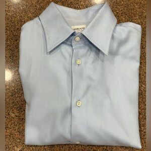 Armani Collezioni Sky Blue Men's Dress Shirt